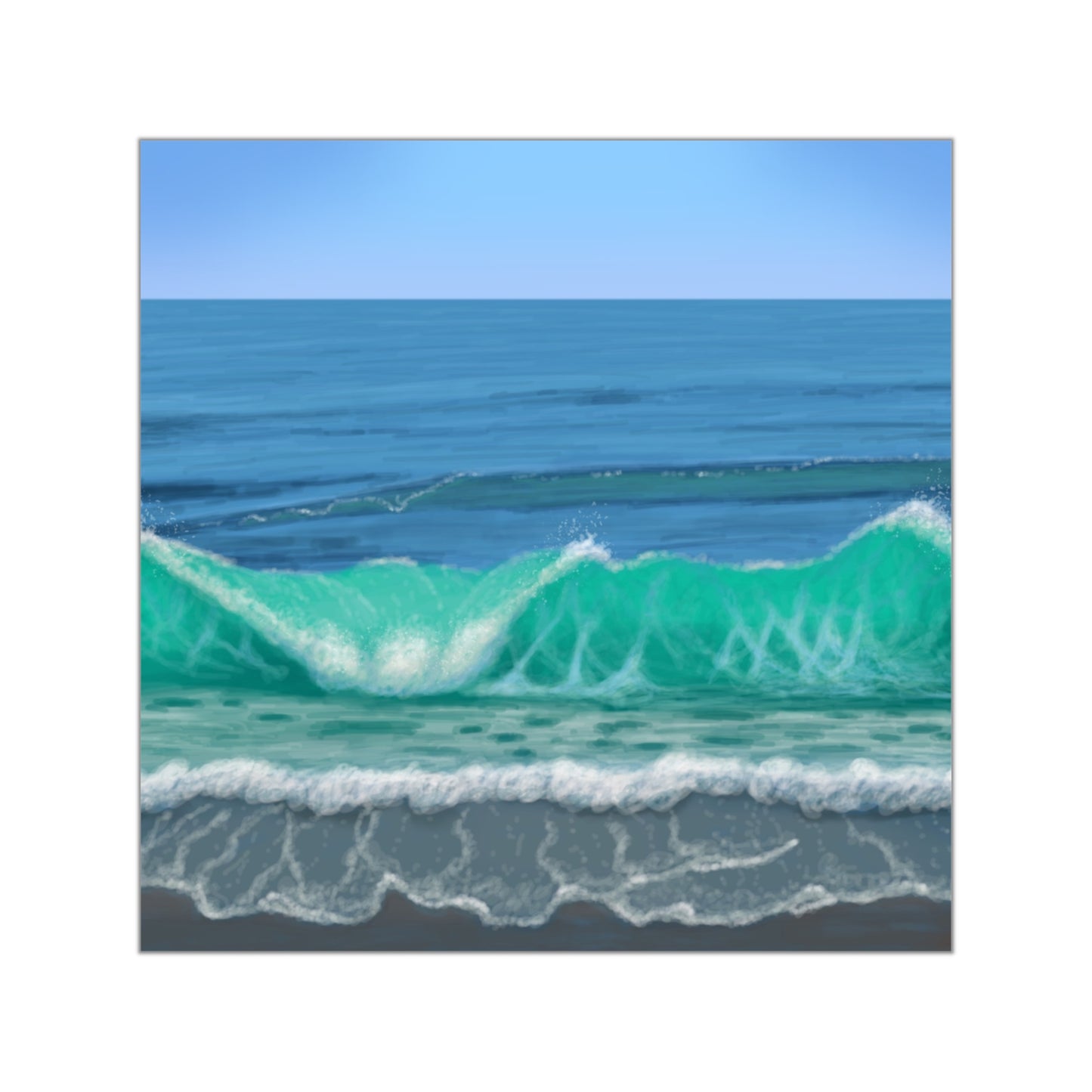 Watching the Waves Sticker